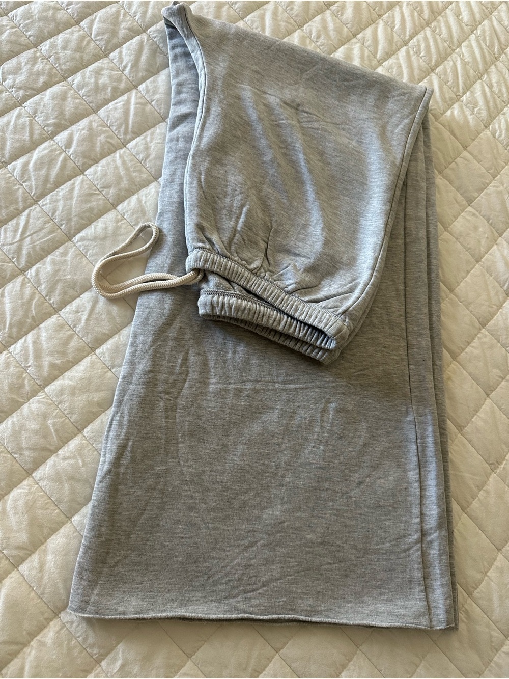 aerie Wide-Leg Sweatpants in Light Gray - Picture 5 of 5